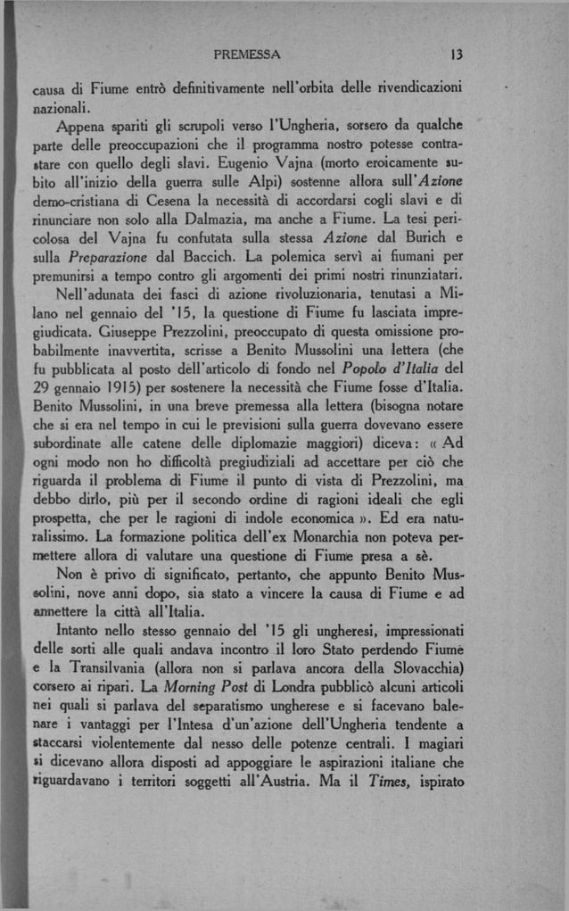 Giulio Benedetti La pace di Fiume (dalla conferenza di Parigi al Trattato di Roma) (1924)
