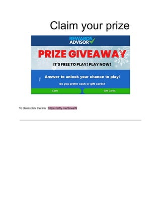 Claim your prize
To claim click the link : https://stfly.me/5nwsW
 