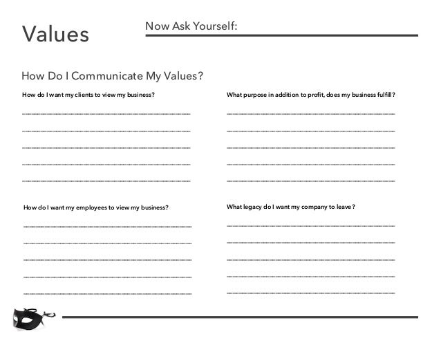 Giveaway Values Discovery Worksheet Giveaway Values Discovery Worksheet