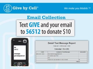 Getting Started Give by Cell agreement