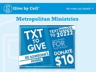 Marketing is everything!Mobile Giving works…….but only if you get the word out.