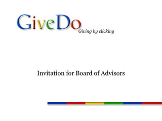 Invitation for Board of Advisors Giving by clicking 