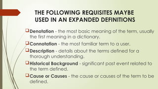 Mastering Expanded Definitions: Techniques for Clear and Detailed ...