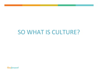SO	
  WHAT	
  IS	
  CULTURE?	
  
 