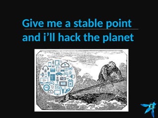 Give me a stable point
and i’ll hack the planet
 