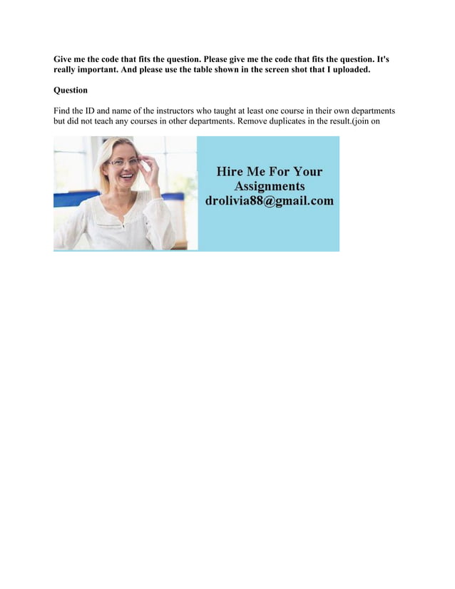 Give me the code that fits the question- Please give me the code that.pdf