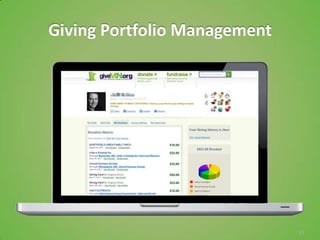 Giving Portfolio Management




                              13
 