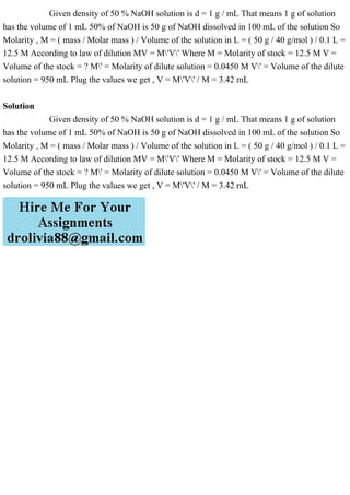 Given density of 50 NaOH solution is d = 1 g .pdf