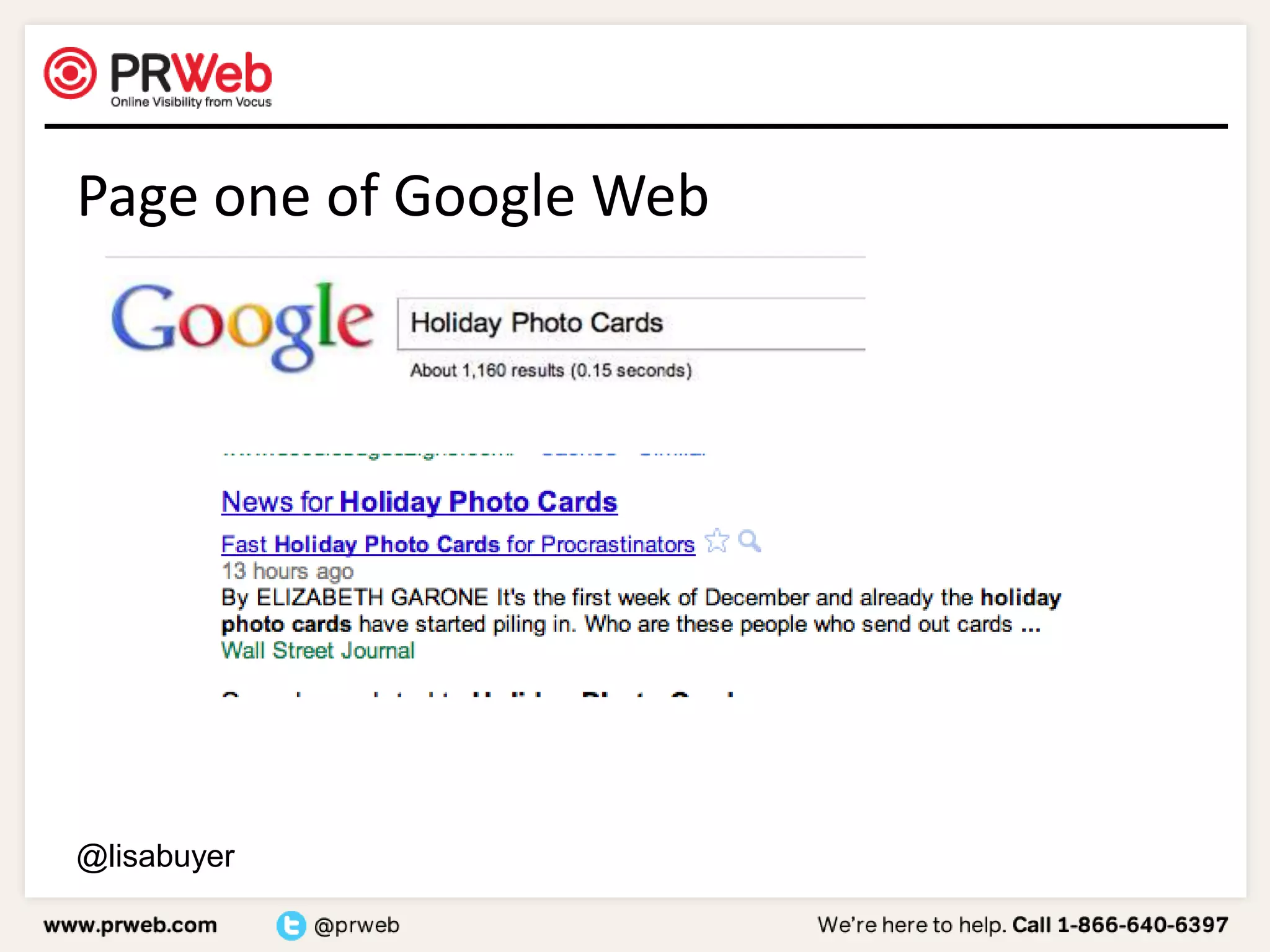 Page one of Google Web@lisabuyer
