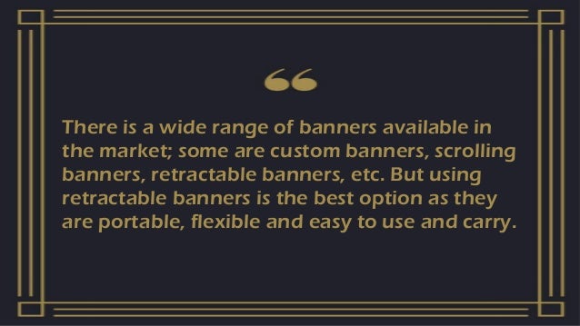 Give Your Brand A New Definition With Retractable Banner