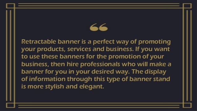 Give Your Brand A New Definition With Retractable Banner
