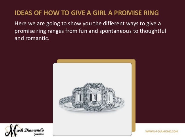 To promise ring ways give a How to