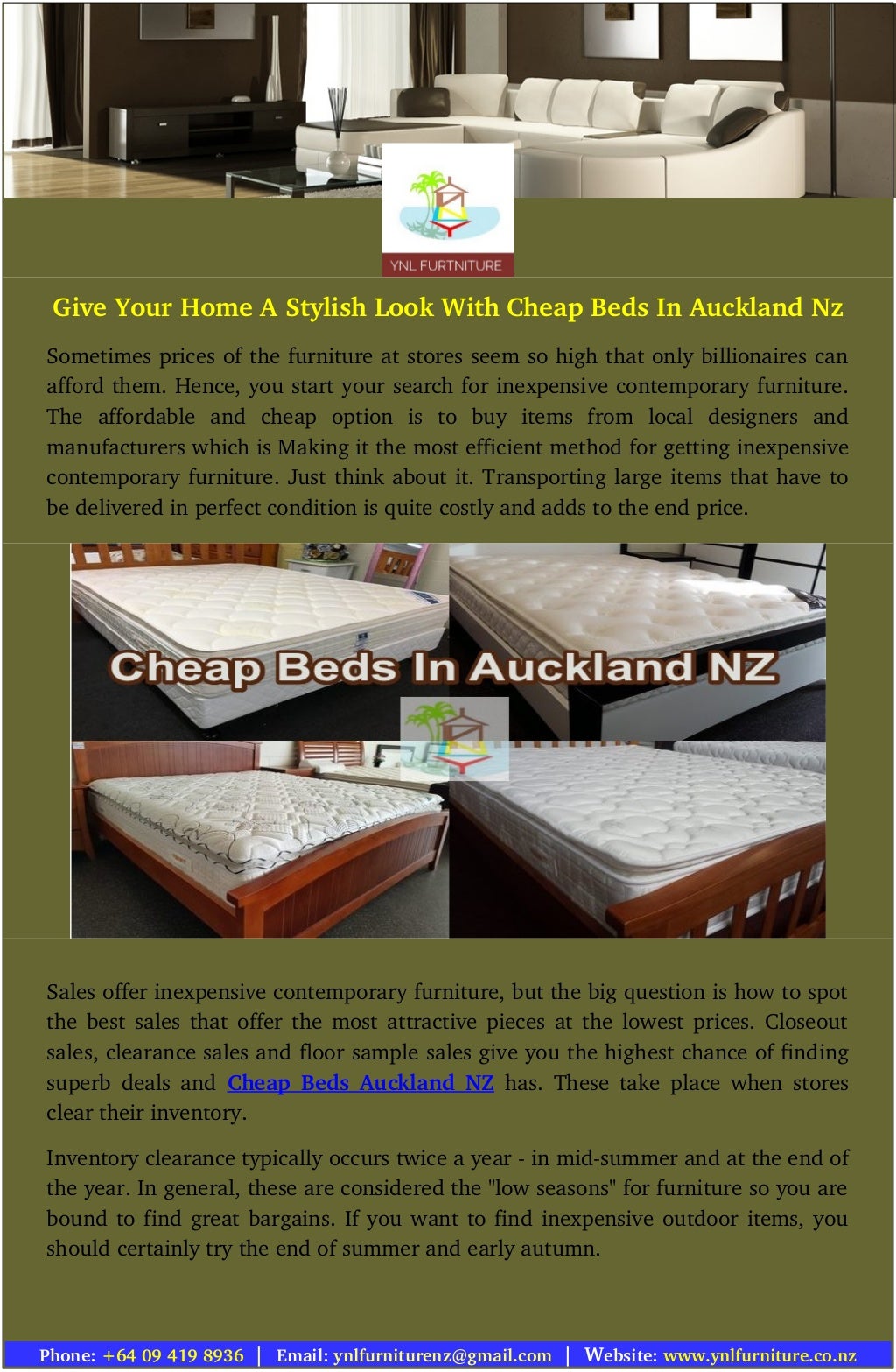 Give your home a stylish look with cheap beds in auckland nz