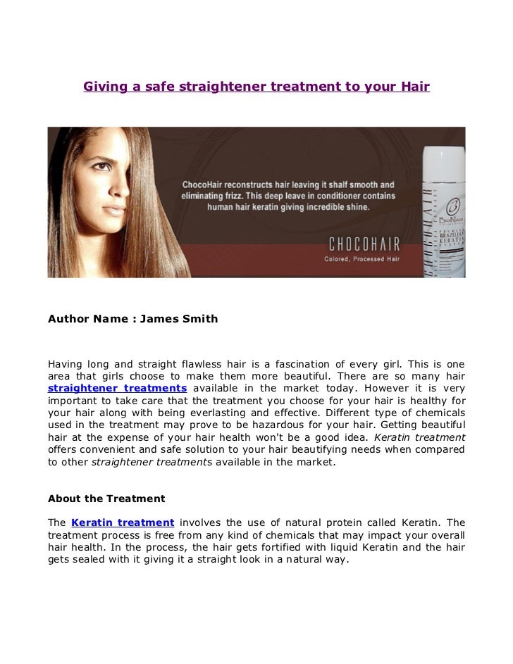 Giving A Safe Straightener Treatment To Your Hair