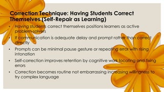 Effective Correction and Feedback Strategies in TEFL Classrooms | PDF