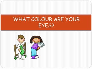 WHAT COLOUR ARE YOUR
EYES?
 