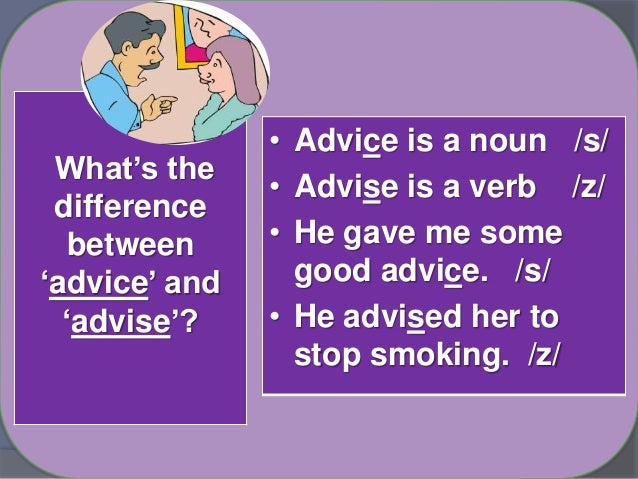 giving advice in present