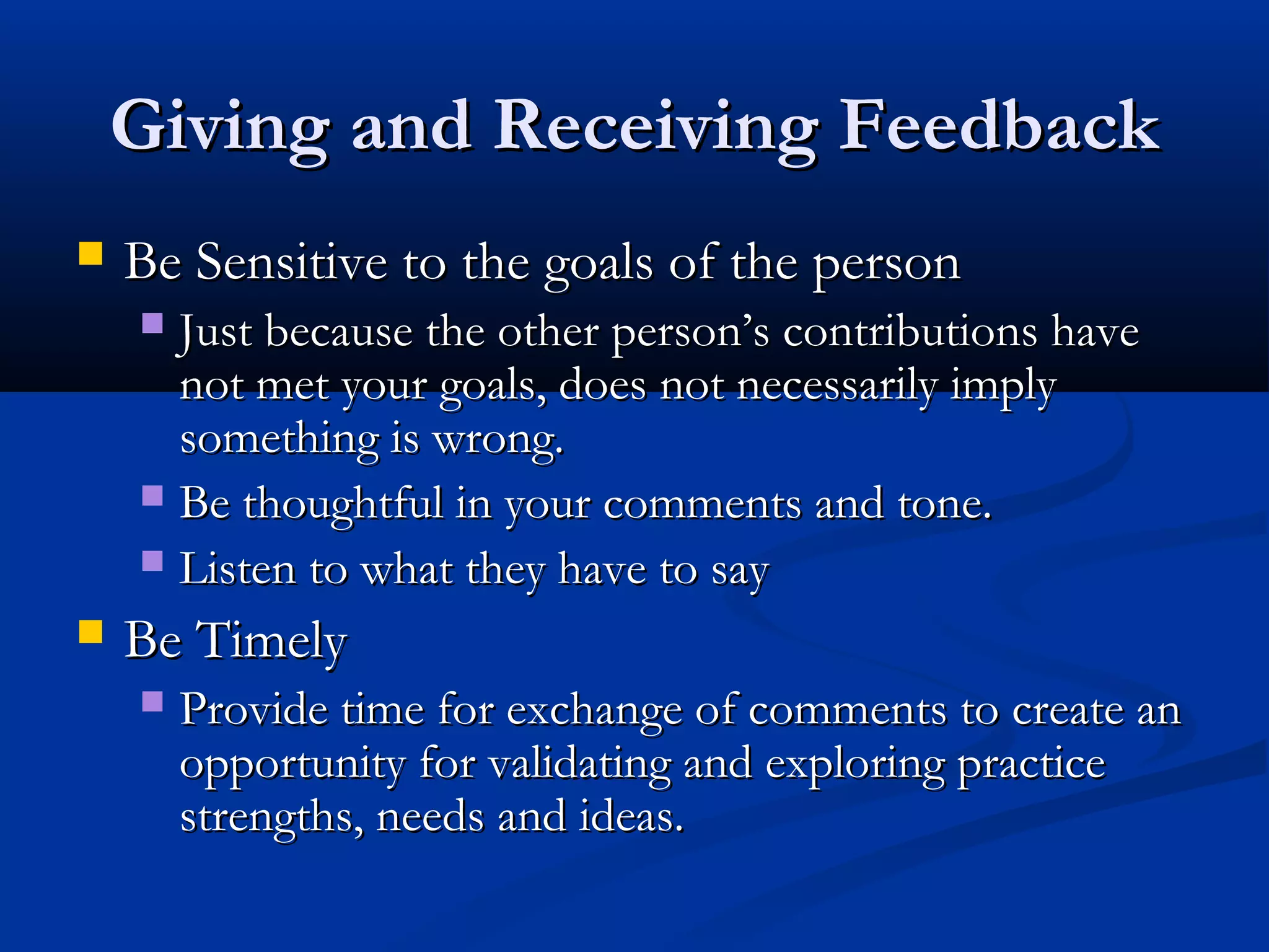Giving and receiving feedback | PPT
