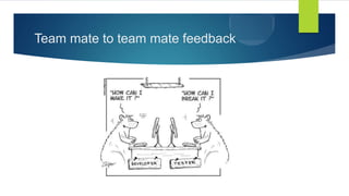 Team mate to team mate feedback
 