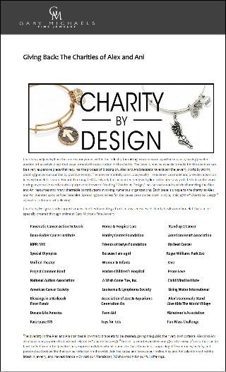 Giving Back: The Charities of Alex and Ani 
