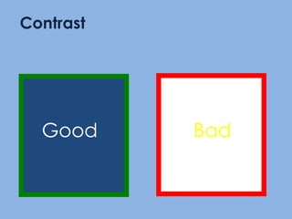 Use more useful visuals or give handoutsUse clear headings, numbered lists or very few bulleted outlinesDesign and leverage PowerPoint’s non-linear and non-hierarchical capabilitiesUse plain, non-distracting backgrounds; use information rich and relevant images14