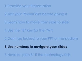 Presentation Strategies30