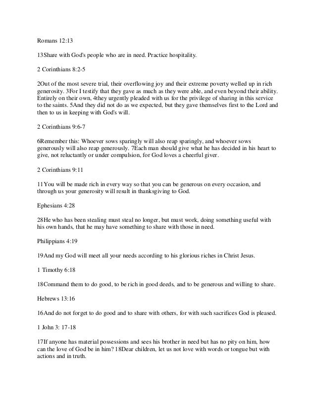 Giving Bible Verses