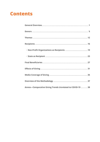 Contents
General Overview............................................................................................
Dono...