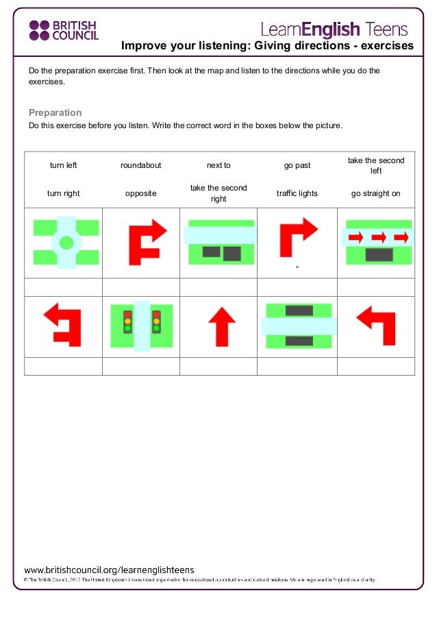 Giving directions  exercises  2
