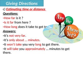 Getting There Direction Slide Giving and Following Directions PowerPoint | PPTX