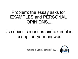 Giving examples in IELTS Writing Task 2 | PDF