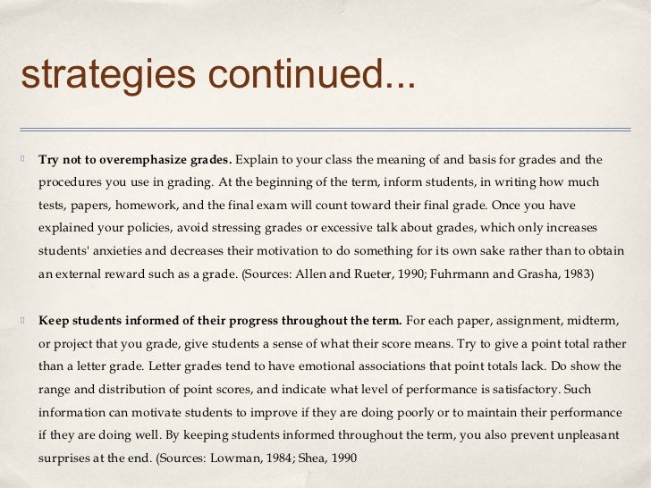 giving feedback letter grades meaning