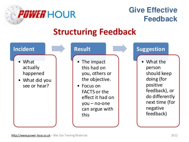 Effective Feedback