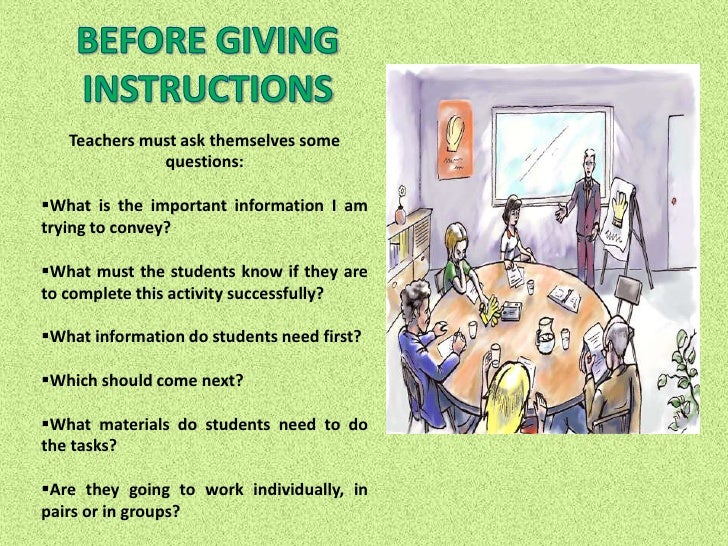 teachers instructions