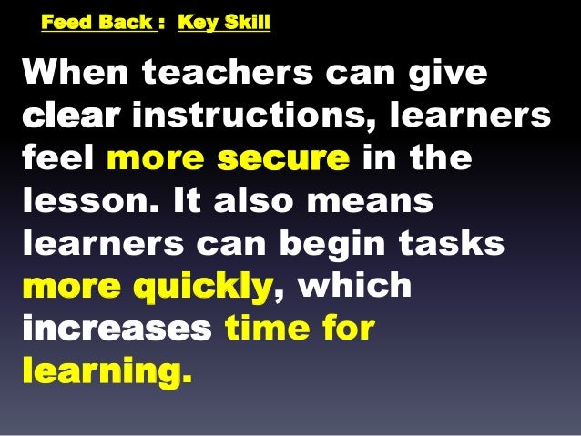 teachers instructions