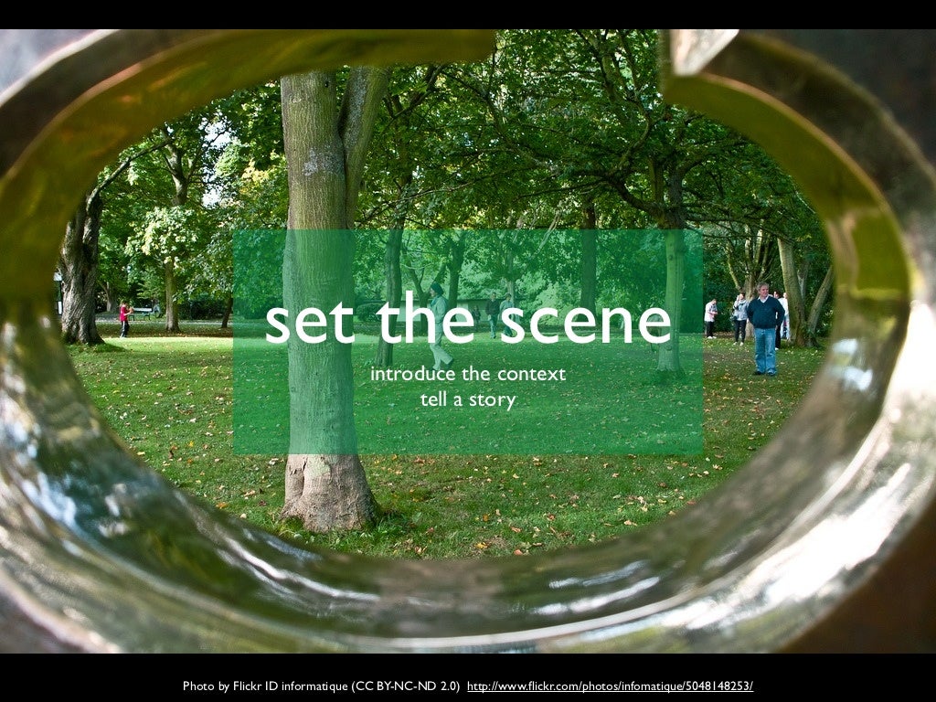 set the scene introduce the