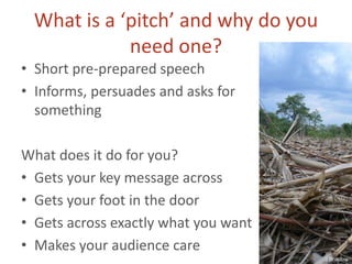 Giving soil a voice: key messaging and pitching  