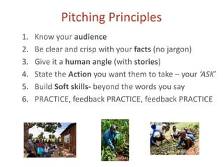 Giving soil a voice: key messaging and pitching  