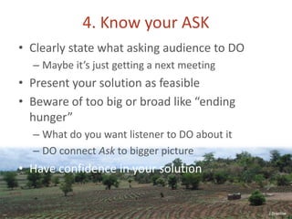 Giving soil a voice: key messaging and pitching  