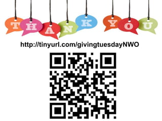 Thank you!
http://tinyurl.com/givingtuesdayNWO
 