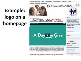 Example:
logo on a
homepage
 