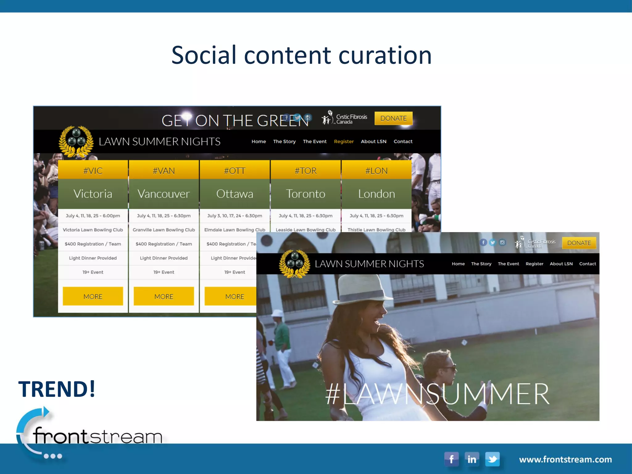 Social content curation 
TREND!  