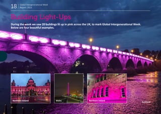 Global Intergenerational Week
Report: 2023
18
Building Light-Ups
During the week we saw 20 buildings lit up in pink across...