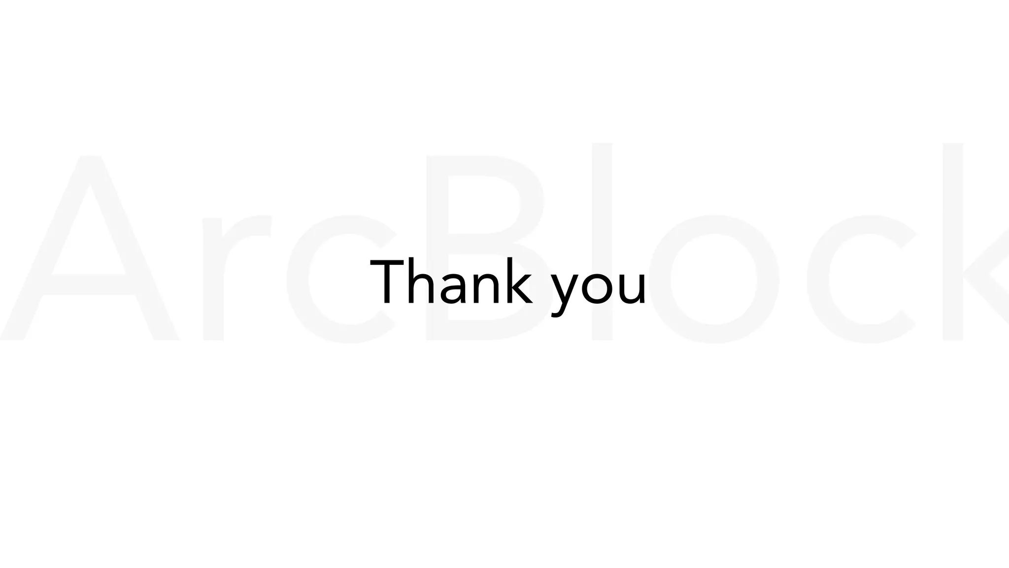 ArcBlockThank you 