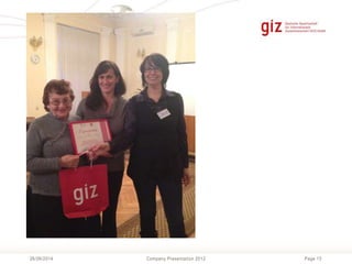 Page 13Company Presentation 201226/06/2014
 