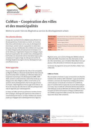 Fiche du projet CoMun de la GIZ | PDF