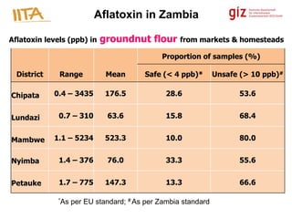 Prevention and control of aflatoxin contamination in value chains ...