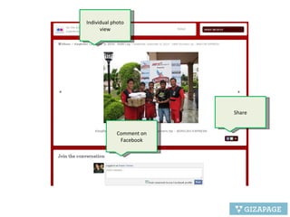 Individual photo view Share Comment on Facebook 