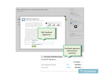 Edit Facebook Signatures Facebook signature performance summary 