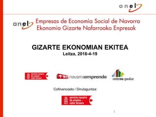 GIZARTE EKONOMIAN EKITEA
Leitza, 2018-4-19
1
Cofinanciado / Dirulaguntza:
 